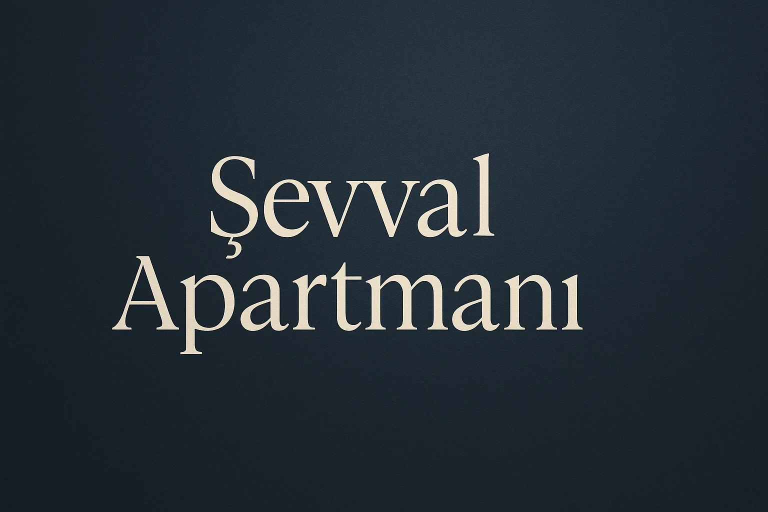Şevval Apartmanı proje kapağı